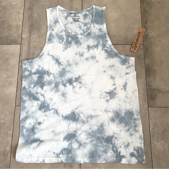 NEW original paperbacks 3 tank tops tie dye blue Large - Picture 6 of 13